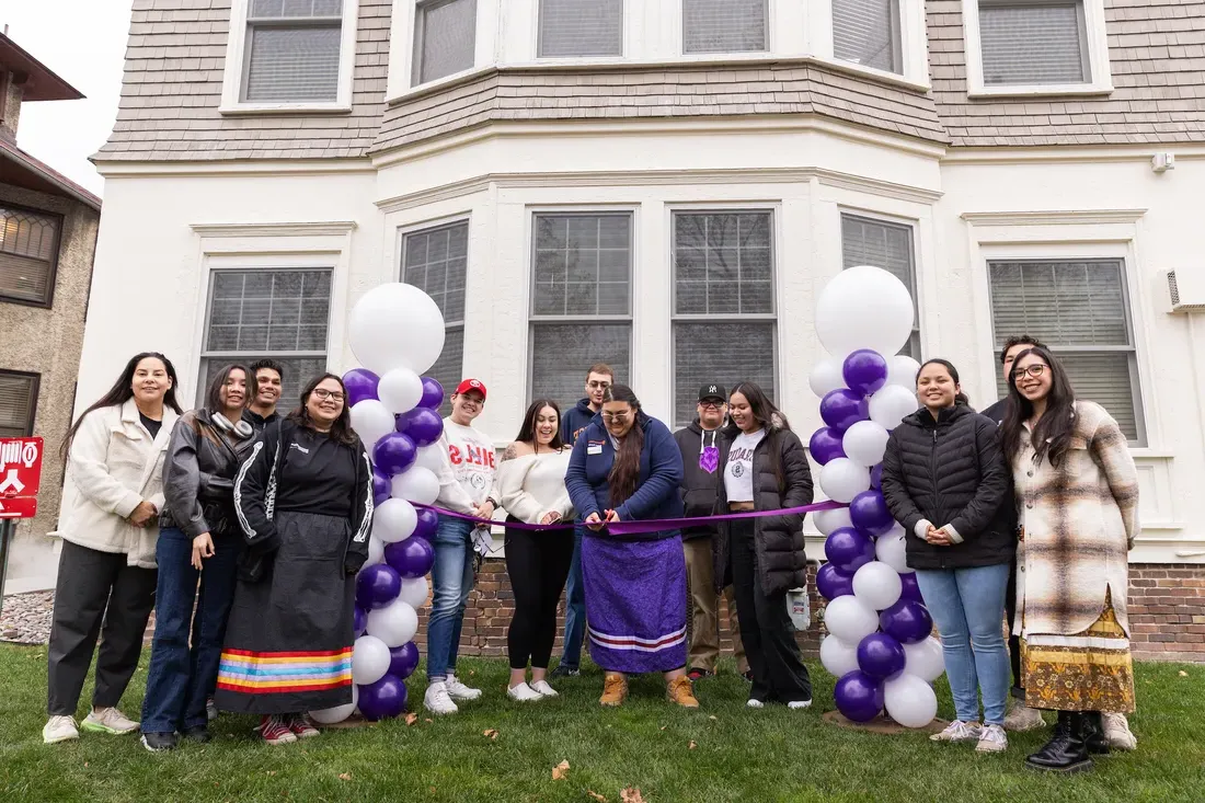 Indigenous community members at the opening of 113 Euclid.